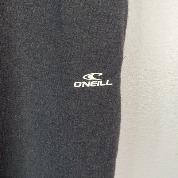 O’NEILL Sweatpants Jogger Pants Black Graphic Logo Pockets Drawstring Size M - Picture 5 of 12